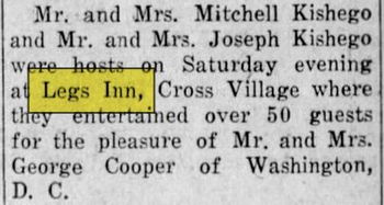 Legs Inn - Aug 1953 Article (newer photo)
